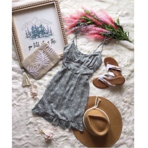 NWT Tall Small Abercrombie & Fitch Herb & Sage Dress